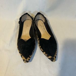 Isa Tapia Black and Leopard flats
